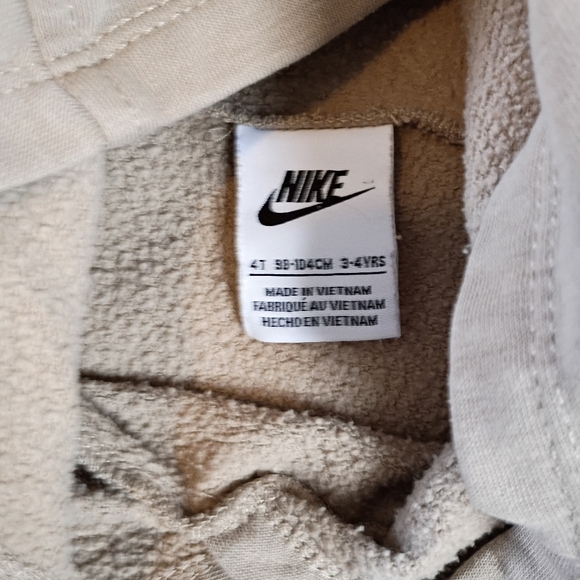 Nike Kids Boys Tan Sweatpants & Hoodie Set Size 4T - Picture 3 of 7